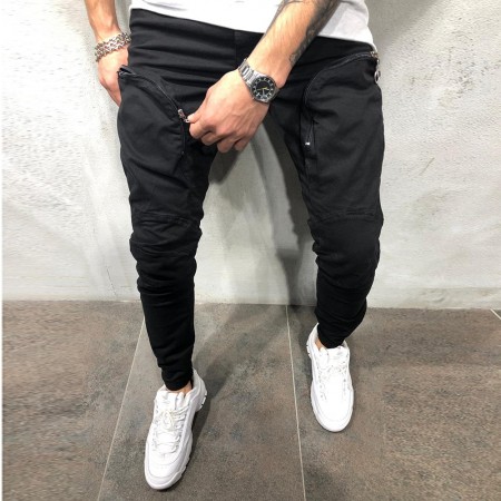 New Fashion Pants Men's Cargo Side Pockets New Casual Model Fit