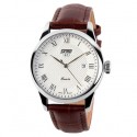 Clock Classic Male Elegant Formal SKMEI Leather Calendar