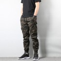 Calça Cargo Estampada Estilo Militar Camuflagem Elastica Casual