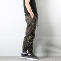 Calça Cargo Estampada Estilo Militar Camuflagem Elastica Casual