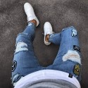 Calça SWAG Rasgada Masculina Etiquetas e Tag Custuradas Casual