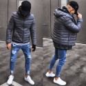 Calça SWAG Rasgada Masculina Etiquetas e Tag Custuradas Casual