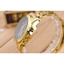 Relógio Luxo Dourado Masculino Elegante Empresarial Grande