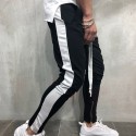 Calça Track Pant Masculina Estilo Casual Estampa Listrada Moderna
