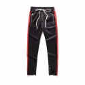 Calça Track Pant Masculina Modelo Listrada Ziper Lataterais Moletom