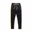 Calça Track Pant Masculina Modelo Listrada Ziper Lataterais Moletom