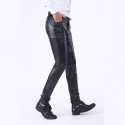 Calça Elástico Liso Masculino Novo Modelo Casual Couro Liso Brilhante