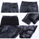 Calça Elástico Liso Masculino Novo Modelo Casual Couro Liso Brilhante