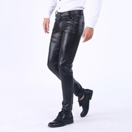 calça de couro para homem