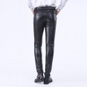 New Fashion Mens Slim Leather Trendy Leather Pants