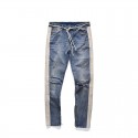 Men's Swag Trousers Jeans Listrad Print Collection Ripped Knee