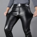 New Fashion Mens Slim Leather Straight Sexy Style