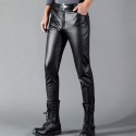 New Fashion Mens Slim Leather Straight Sexy Style