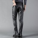 New Fashion Mens Slim Leather Straight Sexy Style