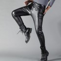 New Fashion Mens Slim Leather Straight Sexy Style
