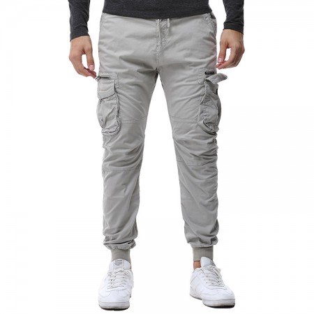 Calça Jogger Elastica Masculina Casual Moderna Bolsos Laterais