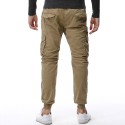 Calça Jogger Elastica Masculina Casual Moderna Bolsos Laterais