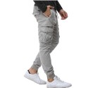 Calça Jogger Elastica Masculina Casual Moderna Bolsos Laterais