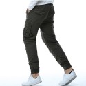 Calça Jogger Elastica Masculina Casual Moderna Bolsos Laterais