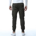 Calça Jogger Elastica Masculina Casual Moderna Bolsos Laterais