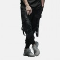 Cropped Men's Casual Pants Modern Style Elastic Handbags