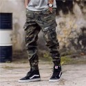 Calça Cropped Masculina Estampada Militar Camuflagem Elástica