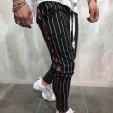 Calça de Alfaiataria Masculina Listrada Nova Moda Estilo Listrado