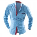 Shirt Slim Fit Modern Casual Men's Long Sleeve