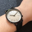 Watch Sophisticated Male Elegant Formal Black Large Quartz