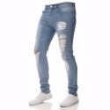 Calça Jeans Skinny Rasgada Masculina Jeans Básica Moda Swag