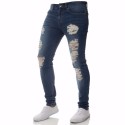 Calça Jeans Skinny Rasgada Masculina Jeans Básica Moda Swag