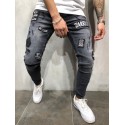 Calça Jeans Masculina Estampas Moda Estilo jovens das Ruas