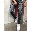 Calça Jeans Masculina Estampas Moda Estilo jovens das Ruas
