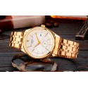 Watch Luxury Men's Elegant Gold Golden Black Quartz