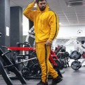 Calça Track Pant Masculina Listrada Tecido Moletom Confortável Treinos