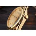Relógio de Luxo Masculino Elegante Ouro Dourado Preto em Quartzo