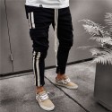 Calça Masculina Estilo Moletom Moda Jovens Listradas Track Pant