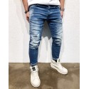 Calça Masculina Estilo Jeans Desbotado Modelo Casual Super Bonita