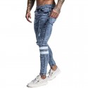 New Jeans Fashion Mens Striped Fashion Model Young Show