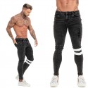 New Jeans Fashion Mens Striped Fashion Model Young Show