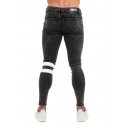 New Jeans Fashion Mens Striped Fashion Model Young Show