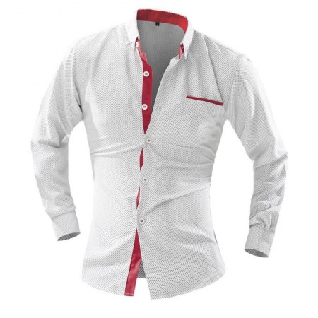 Camisa Slim Fit Casual Moderna Masculina Manga Longa