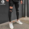 Calça Modelo Rock Masculina Rasgada Com Bolso Estilo Jeans Swag