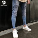 Calça Modelo Rock Masculina Rasgada Com Bolso Estilo Jeans Swag