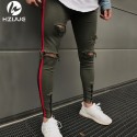 Calça Modelo Rock Masculina Rasgada Com Bolso Estilo Jeans Swag