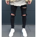 Calça Masculina Jeans Estilo Swag Nova Coleção Rasgada Ziper nas Perna