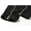 Calça Masculina Jeans Estilo Swag Nova Coleção Rasgada Ziper nas Perna