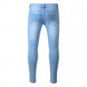 Calça Masculina Jeans Estilo Swag Nova Coleção Rasgada Ziper nas Perna