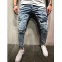 Calça Jeasn Masculina Novo Modelo Com Bolsos Elásticos