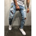 Calça Masculina Novo Estilo Varias Estampas Rasgado Swag